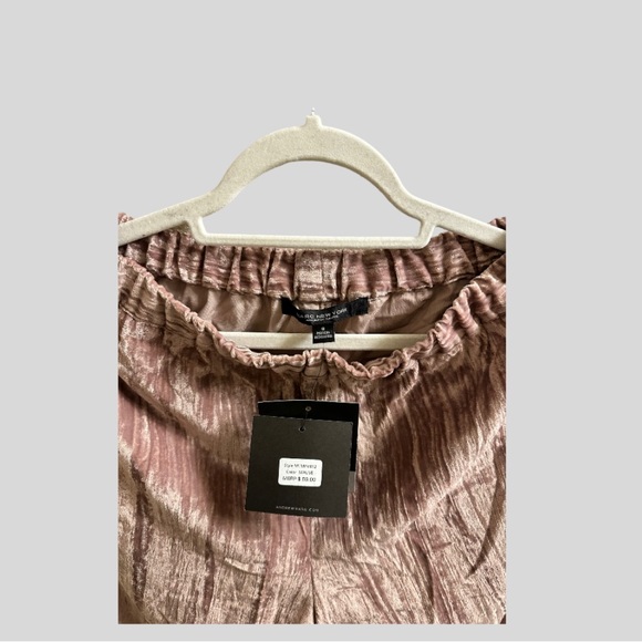 Marc New York (Andrew Marc) Women’s Crushed Velvet Wide Leg Pants - Picture 3 of 7